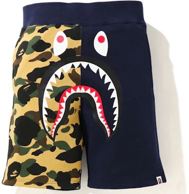 Bape A BATHING APE 鯊魚系列拼接休閒短褲 男款 1H20-153-007 Shop Bape A BATHING APE 鯊魚系列拼接休閒短褲 男款 1H20-153-007