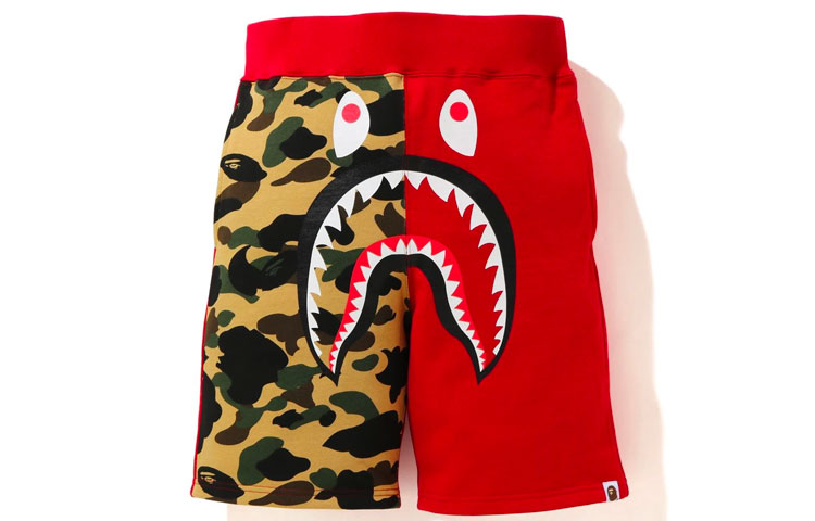 Bape A BATHING APE Shark Series Patchwork Casual Shorts Men. 1H20-153-007 圖 9