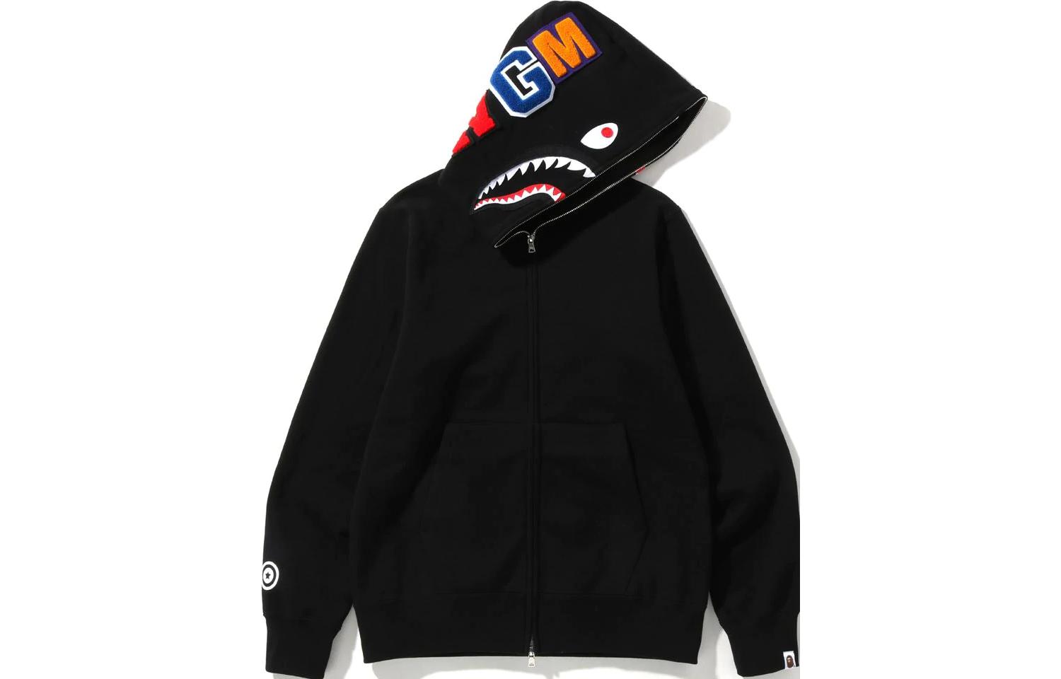 Bape A BATHING APE Shark Series Printed Shark Zipper Cartoon Hoodie 1I20-115-003 圖 2