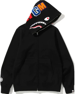 Bape A BATHING APE Shark Series Printed Shark Zipper Cartoon Hoodie 1I20-115-003 Order Bape A BATHING APE Shark Series Printed Shark Zipper Cartoon Hoodie 1I20-115-003