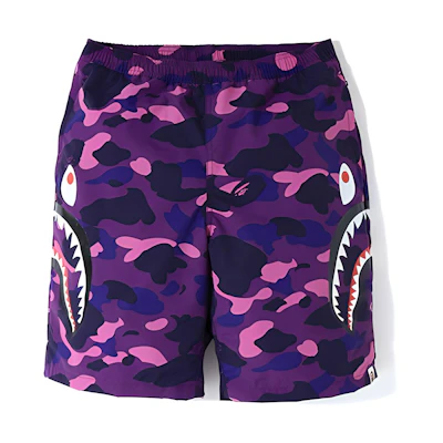 Bape A BATHING APE Shark Series Retro Casual Mid-Waist Loose Shorts Unisex. 1F30-153-019
