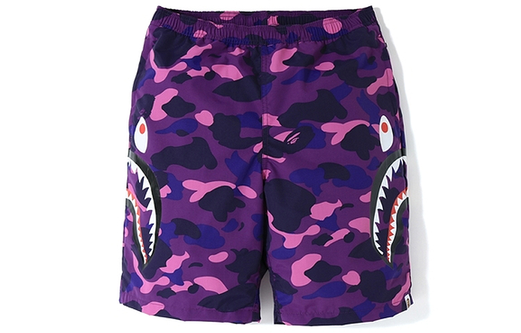 Order Bape A BATHING APE 鯊魚系列復古中腰休閒寬鬆短褲 男女適用 1F30-153-019