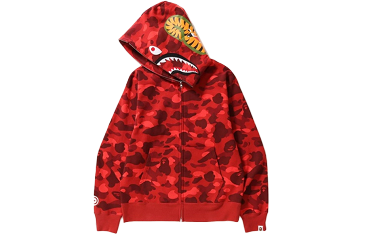 Bape A BATHING APE Shark Series Shark Pattern Zip Up Hoodie 1H20-115-011 圖 2