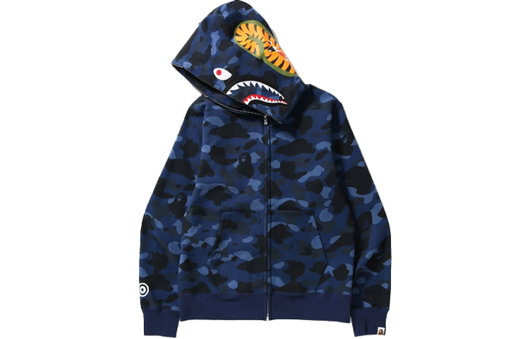 Bape A BATHING APE Shark Series Shark Pattern Zip Up Hoodie 1H20-115-011 圖 4