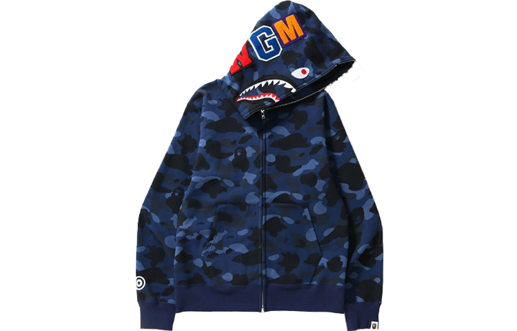 Bape A BATHING APE Shark Series Shark Pattern Zip Up Hoodie 1H20-115-011 圖 5
