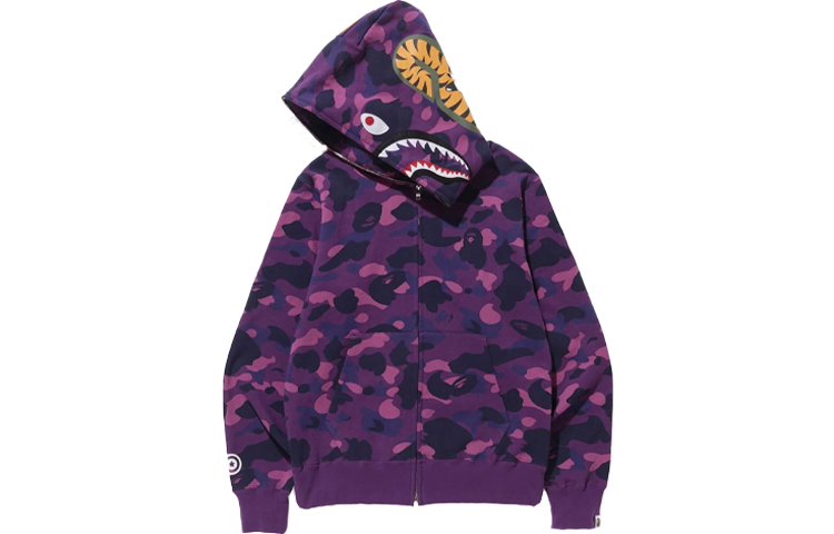 Bape A BATHING APE Shark Series Shark Pattern Zip Up Hoodie 1H20-115-011 圖 6
