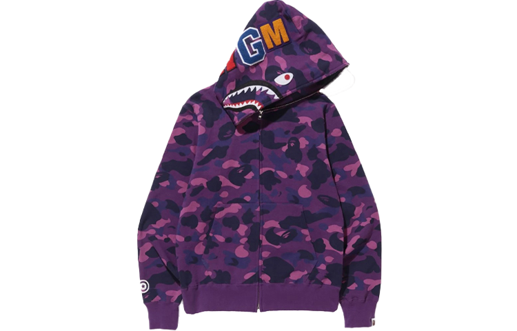 Bape A BATHING APE Shark Series Shark Pattern Zip Up Hoodie 1H20-115-011 圖 7
