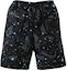Shop Bape A BATHING APE 鯊魚系列太空印花休閒短褲。 1H20-153-016