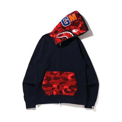 Bape A BATHING APE Shark Series SS22 Color Camo Full Zip Hoodie Camo. 1I30-115-023