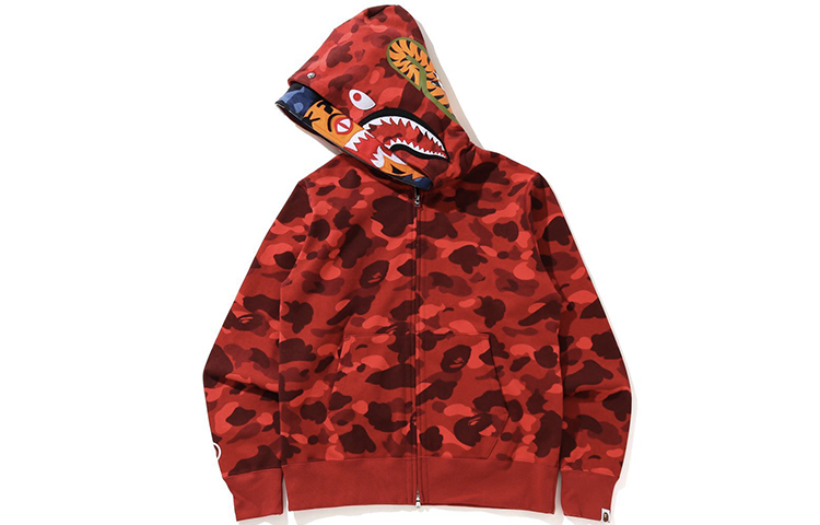 Bape A BATHING APE Shark Series Tiger Full Zip Double Hooded Sweatshirt Men. 1H20-115-015 圖 6