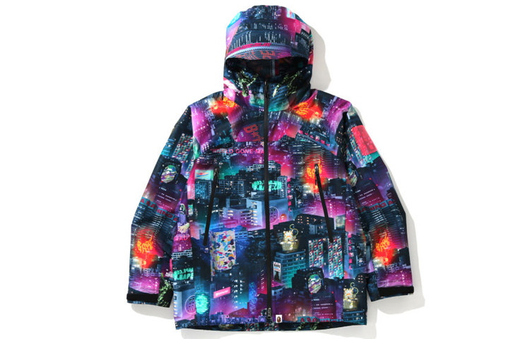 Bape A BATHING APE Shark Series Tokyo Night Hoodie Zip Jacket Black . 1G30-140-012 圖 2