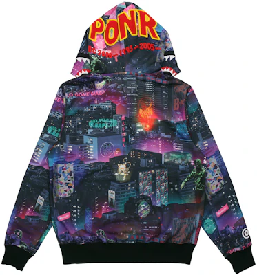 Bape A BATHING APE Shark Series Tokyo Night Zip Hoodie Men’s Multicolor. 1G30-115-020 Lookbook Bape A BATHING APE Shark Series Tokyo Night Zip Hoodie Men’s Multicolor. 1G30-115-020