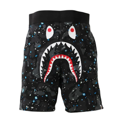 Bape A BATHING APE Shark Space Camo Shorts Casual Wear. 1H20-153-019