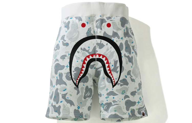 Shop Bape A BATHING APE Shark Space Camo Shorts  Casual Wear. 1H20-153-019