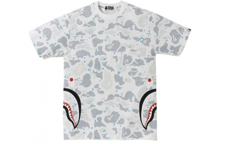 Bape A BATHING APE Shark Space Glow Camo Short Sleeve Tee Unisex. 1F30-109-004 圖 3