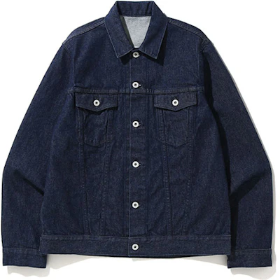 Bape A BATHING APE Shark Tiger Jaket Denim Sulaman Deep Blue 0ZXJKM10014XE Lookbook Bape A BATHING APE Shark Tiger Jaket Denim Sulaman Deep Blue 0ZXJKM10014XE