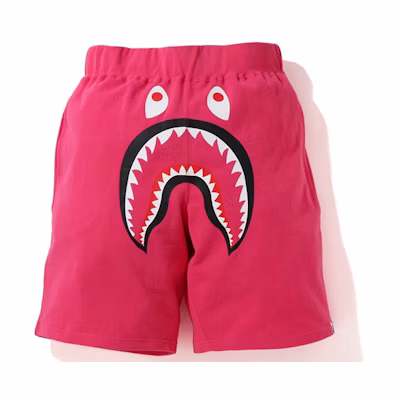 Bape A BATHING APE Shark Wide Sweat Shorts Unisex Casual Mid-Waist Loose Fit. 1G30-153-013