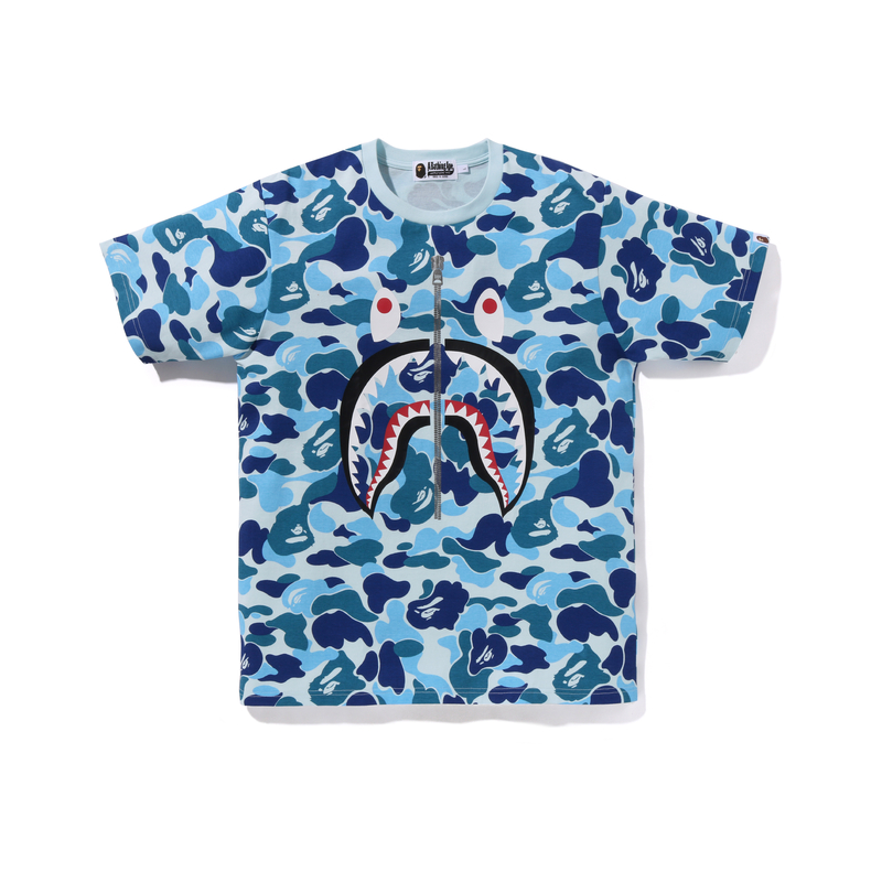 Bape A BATHING APE Shark Zip WGM Camo Print Short Sleeve T-Shirt SS24 . 0ZXTEM109004M 圖 2