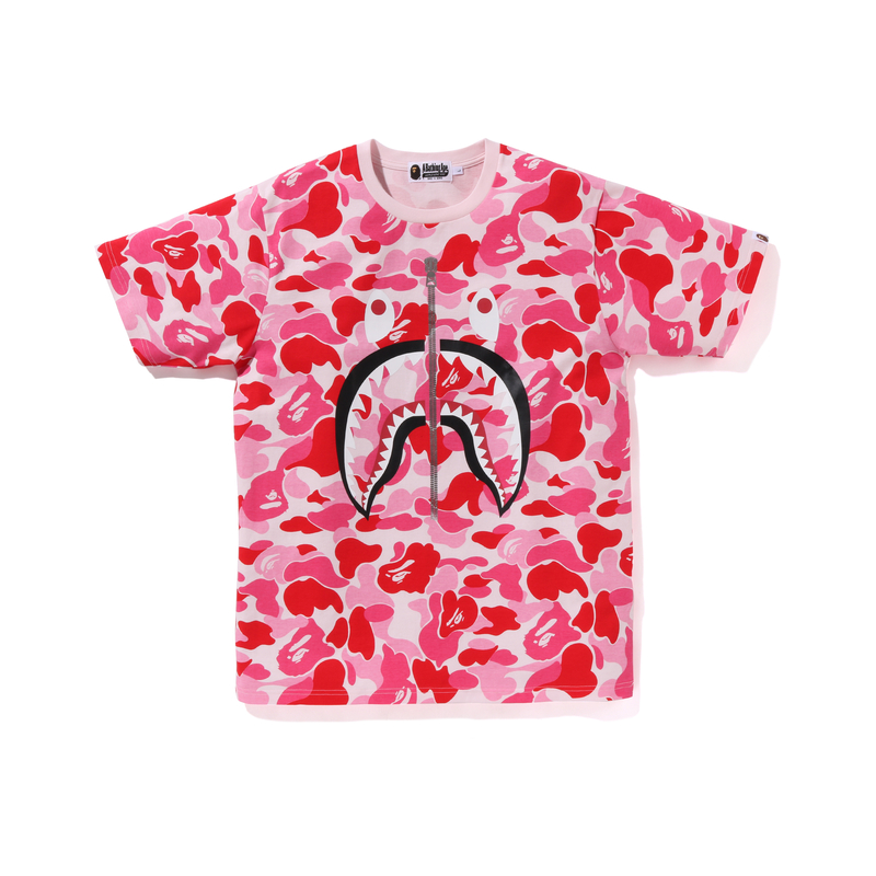 Bape A BATHING APE Shark Zip WGM Camo Print Short Sleeve T-Shirt SS24 . 0ZXTEM109004M 圖 6