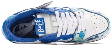 BAPE A BATHING APE Sk8 Sta 12 低帮皮革鞋 '白蓝' MX91008 Lookbook BAPE A BATHING APE Sk8 Sta 12 低帮皮革鞋 '白蓝' MX91008