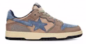 Order Bape SK8 STA 潮流時尚板鞋 灰棕藍 復古做舊