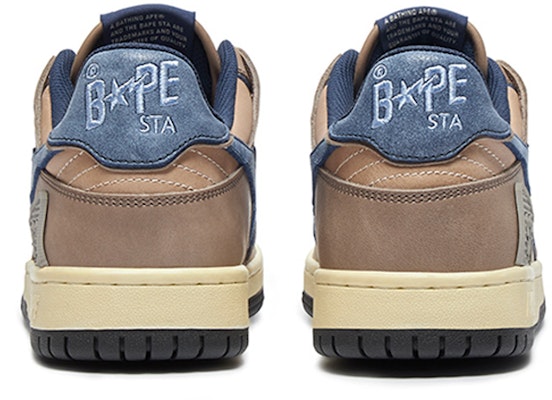 Bape SK8 STA 潮流時尚板鞋 灰棕藍 復古做舊 Shop Bape SK8 STA 潮流時尚板鞋 灰棕藍 復古做舊