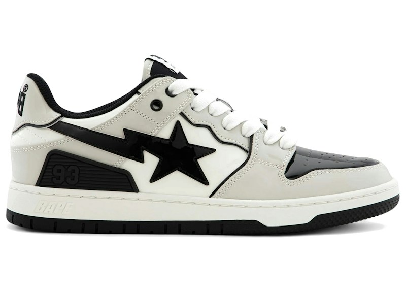 BAPE A Bathing Ape Sk8 Sta Gray Black White 1M80-191-310/001FWM801310-GRA