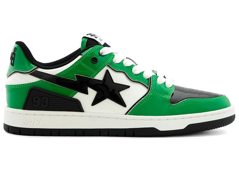 BAPE A Bathing Ape Sk8 Sta Green Black White 1M80-191-310/001FWM801310-GRN