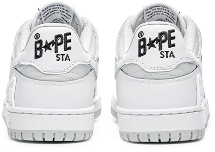 BAPE A Bathing Ape SK8 Sta 灰金白配色运动鞋 1J30-291-025/1J30-191-025 Details for BAPE A Bathing Ape SK8 Sta 灰金白配色运动鞋 1J30-291-025/1J30-191-025