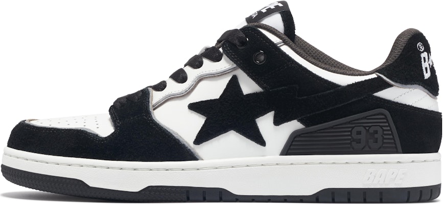 BAPE A BATHING APE SK8 STA Rendah 'Hitam Putih' M191057 Buy BAPE A BATHING APE SK8 STA Rendah 'Hitam Putih' M191057