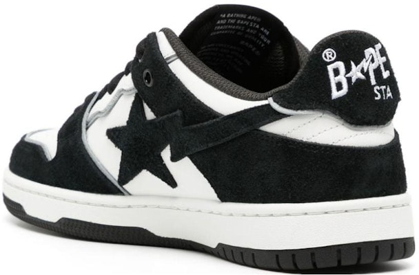 BAPE A BATHING APE SK8 STA Rendah 'Hitam Putih' M191057 Purchase BAPE A BATHING APE SK8 STA Rendah 'Hitam Putih' M191057