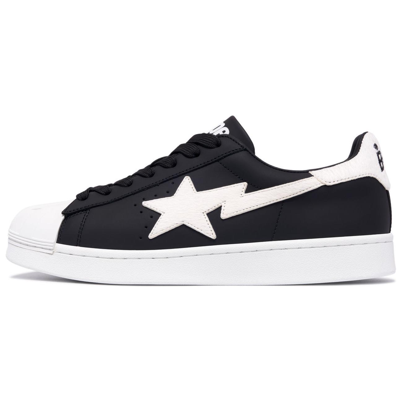 Buy BAPE A BATHING APE スカル STA『簡素ロゴの靴ひも付きロートップ』0ZXSHM191065L 0ZXSHM191065L