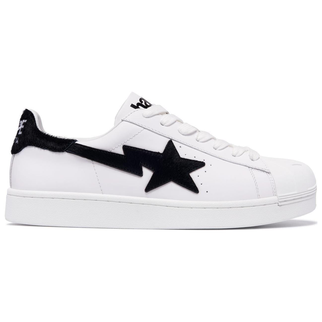 Details for BAPE A BATHING APE スカル STA『簡素ロゴの靴ひも付きロートップ』0ZXSHM191065L 0ZXSHM191065L