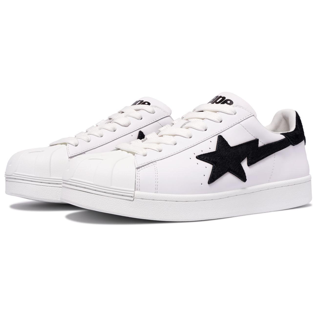 Sizing BAPE A BATHING APE スカル STA『簡素ロゴの靴ひも付きロートップ』0ZXSHM191065L 0ZXSHM191065L