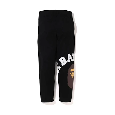 Bape A BATHING APE Solid Color Logo Print Knit Jogger Pants Mens. 1I80-152-005