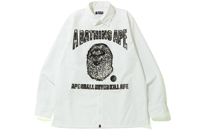 Order Bape A BATHING APE 純色印花襯衫 時尚 0ZXSTM131012E