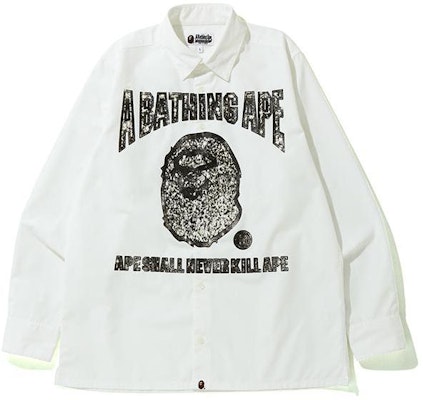 Bape A BATHING APE 純色印花襯衫 時尚 0ZXSTM131012E Order Bape A BATHING APE 純色印花襯衫 時尚 0ZXSTM131012E