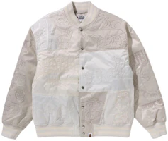 Shop Bape A BATHING APE純色單排扣寬鬆長袖夾克男裝 1K30-141-302