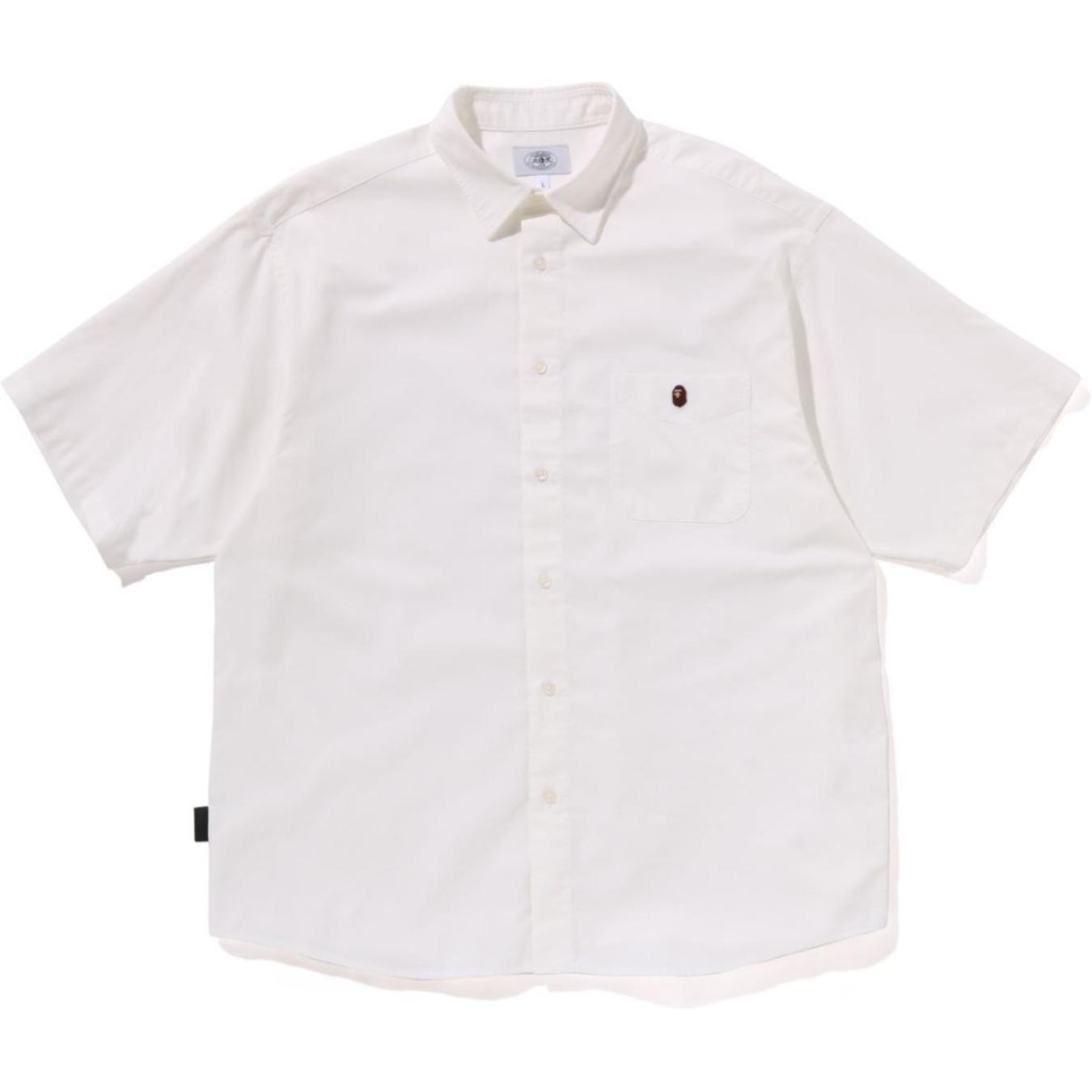 Bape A BATHING APE Solid Logo Oversized Short Sleeve Shirt Mens 1K30-132-003 圖 6