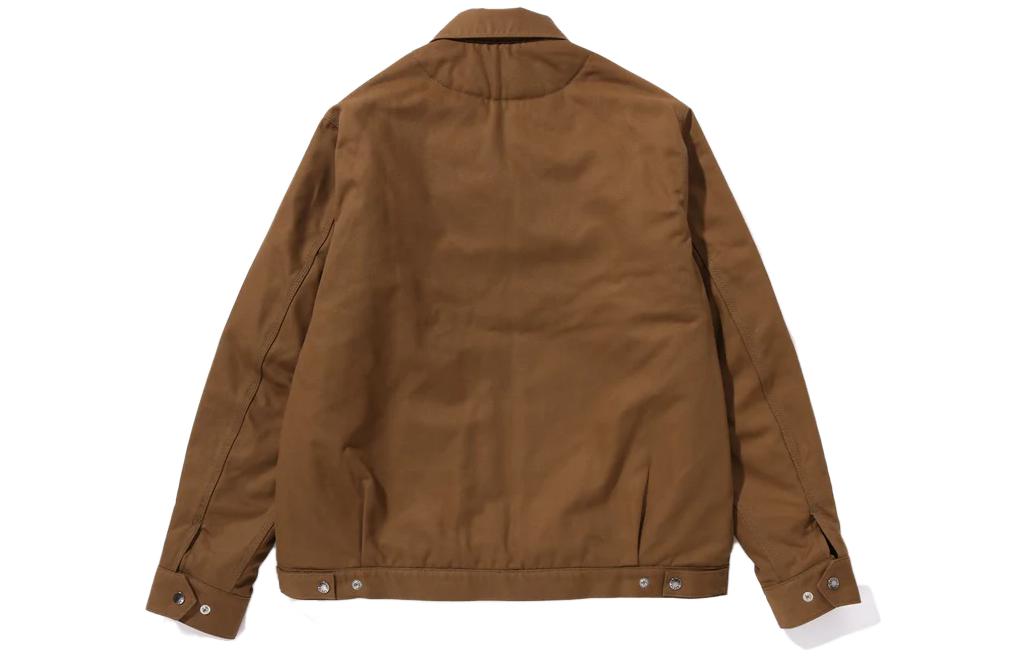 Bape A BATHING APE Solid Logo Zip-Up Long Sleeve Jacket for Men. 1J80-141-007 圖 5