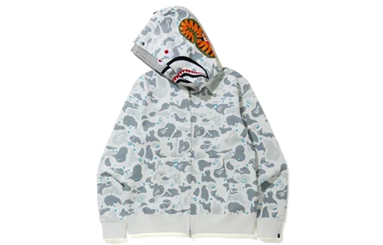 Purchase Bape A BATHING APE Space Camo Shark Double Hoodie - Retro Style Zip Jacket Unisex. 1G20-115-004