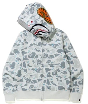 Bape A BATHING APE Space Camo Shark Double Hoodie - Retro Style Zip Jacket Unisex. 1G20-115-004 Purchase Bape A BATHING APE Space Camo Shark Double Hoodie - Retro Style Zip Jacket Unisex. 1G20-115-004