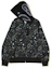 Order Bape A BATHING APE Space Camo Shark Full Zip Hoodie Black Unisex Glow Star Print. 1F30-115-004