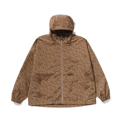 Bape A BATHING APE Sport Monogram Lightweight Hoodie Zip Jacket . 1J80-140-061