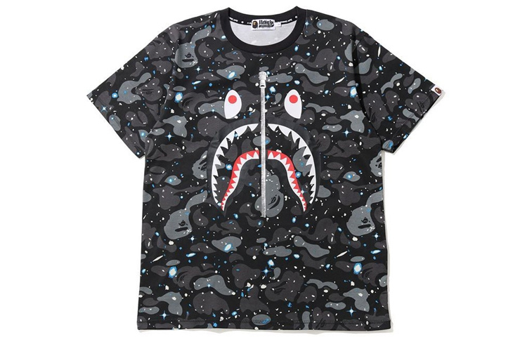 Buy Bape A BATHING APE SS20 太空迷彩鯊魚T恤 男女款 - 鯊魚T-Shirt 1G30-109-006