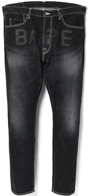 Bape A BATHING APE SS22 猿人Logo印花牛仔褲 男款 0ZXJNM150004C Buy Bape A BATHING APE SS22 猿人Logo印花牛仔褲 男款 0ZXJNM150004C