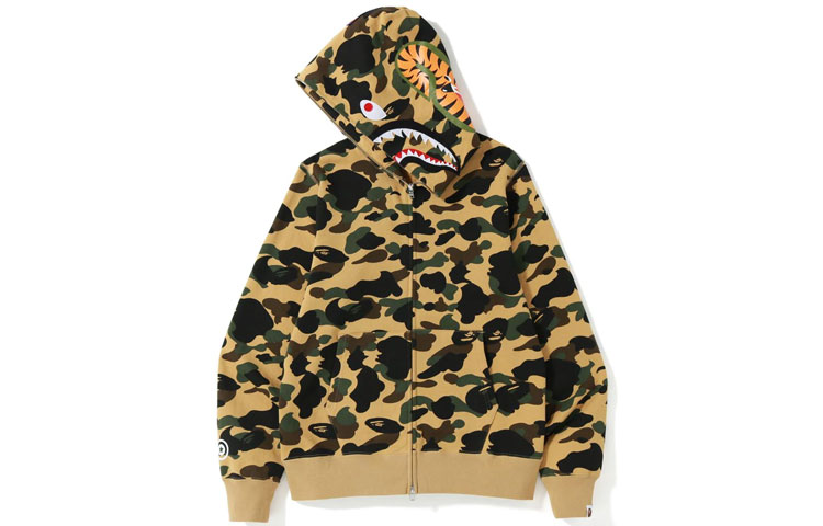Purchase Bape A BATHING APE SS22 迷彩鯊魚連帽外套 迷彩鯊魚頭拉鍊帽衫 1I20-115-004