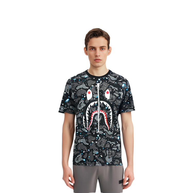 Bape A BATHING APE SS22 Multicolor Shark Camo Print Short Sleeve T-Shirt 0ZXTEM109006E 圖 4
