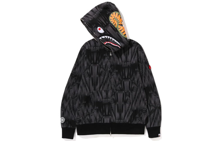 Bape A BATHING APE SS22 Speed Racer Shark Full Zip Hoodie Geometric Print . 1J30-115-005 圖 5