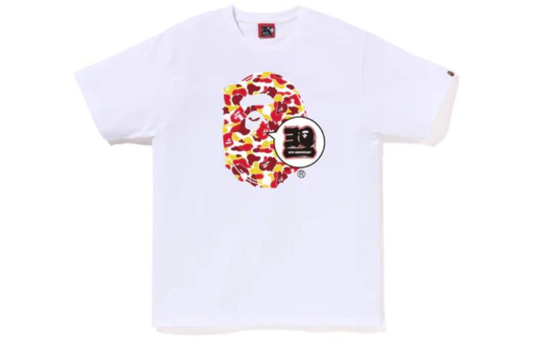 Bape A BATHING APE SS23 30th Anniversary Beijing Exclusive Camo Ape Tee White Unisex 1J22-110-053